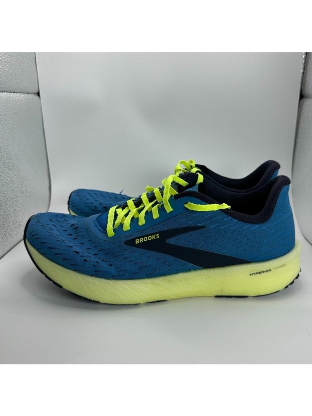 Brooks Hyperion Tempo Shoes Mens Size 9.5 Blue Yellow Running Cushioned - Picture 5 of 13